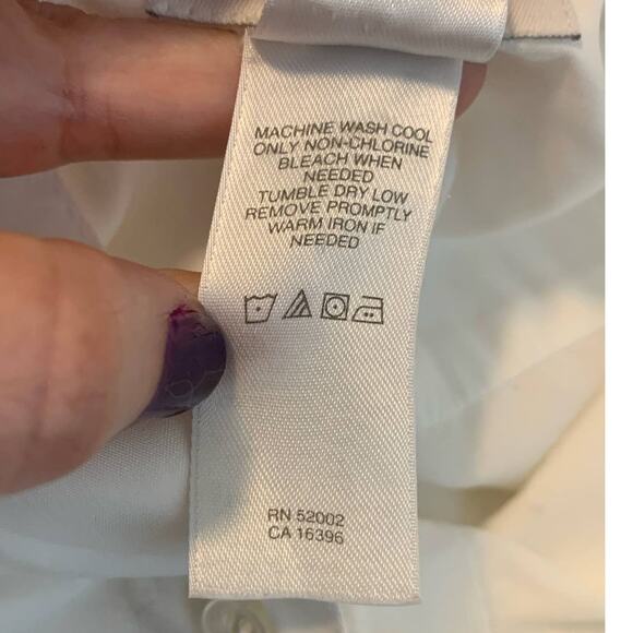 Liz Claiborne white buttoned long sleeves blouse size MP - Picture 4 of 8